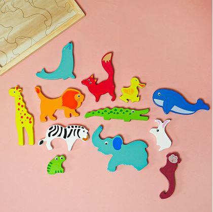 Obrázok z Drevené puzzle - zvieratká