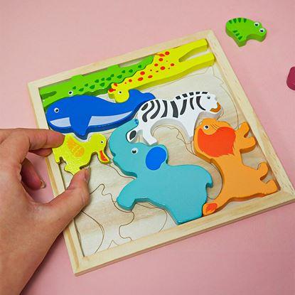 Obrázok Drevené puzzle - zvieratká