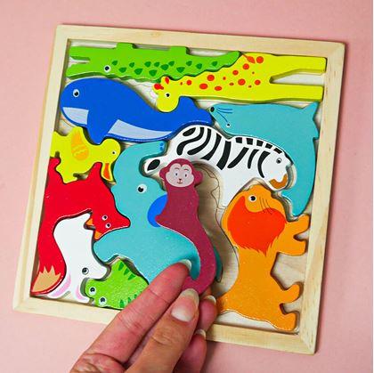 Obrázok z Drevené puzzle - zvieratká