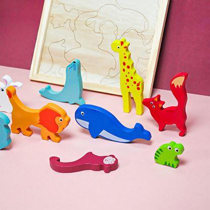 Obrázok Drevené puzzle - zvieratká
