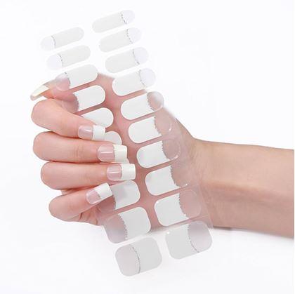 Obrázok z Elegantné nálepky na nechty - francúzska manikúra - biela