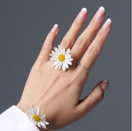 Obrázok z Elegantné nálepky na nechty - francúzska manikúra - biela