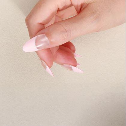 Obrázok z Elegantné nálepky na nechty - francúzska manikúra - ružová