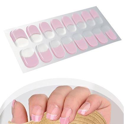 Obrázok z Elegantné nálepky na nechty - francúzska manikúra - ružová