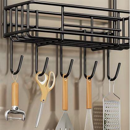 Obrázok z Kovový organizér na chladničku čierny