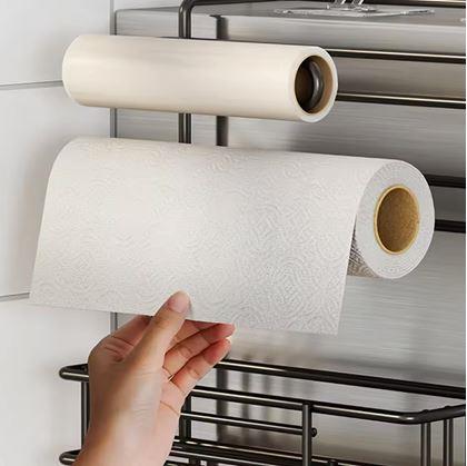 Obrázok z Kovový organizér na chladničku čierny