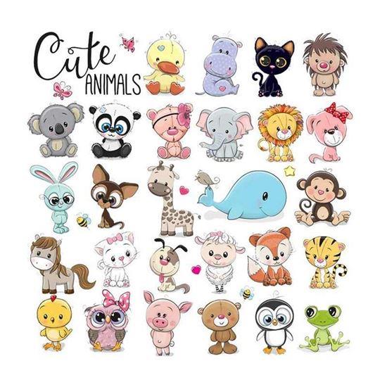 Obrázok z Nažehľovacie obrázky na oblečenie  -  zvieratka malé