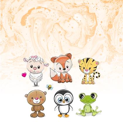 Obrázok z Nažehľovacie obrázky na oblečenie  -  zvieratka malé