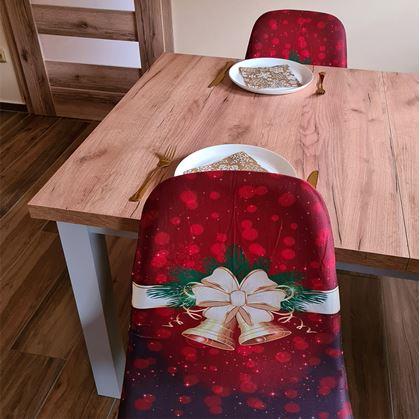 Obrázok z Poťah na stoličku s vianočným motívom  - červená vianočná elegancia