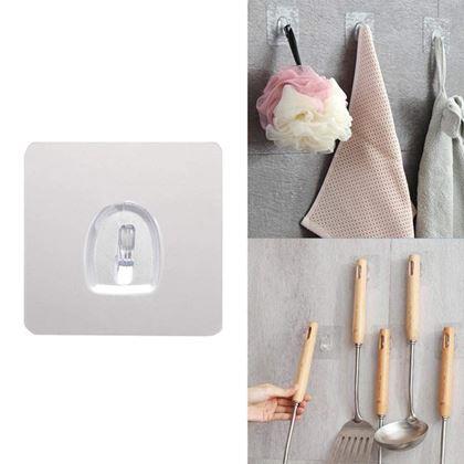 Obrázok z 10 ks priľnavých háčikov bez vŕtania