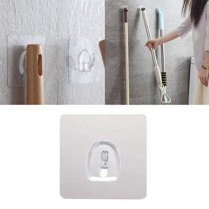 Obrázok z 10 ks priľnavých háčikov bez vŕtania