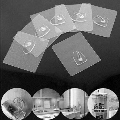 Obrázok z 10 ks priľnavých háčikov bez vŕtania