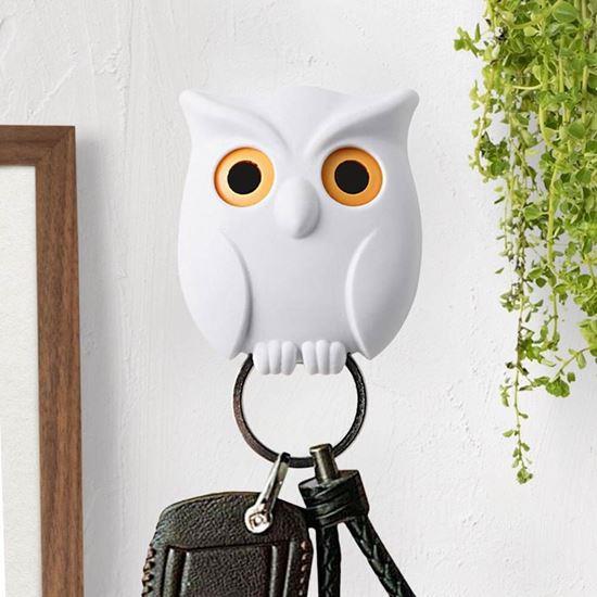 Obrázok z Magnetický držiak na kľúče  -  biela sova