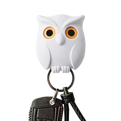 Obrázok z Magnetický držiak na kľúče  -  biela sova