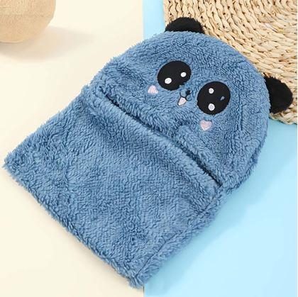 Obrázok z Čiapka s nákrčníkom medvedík s ušami - modrá