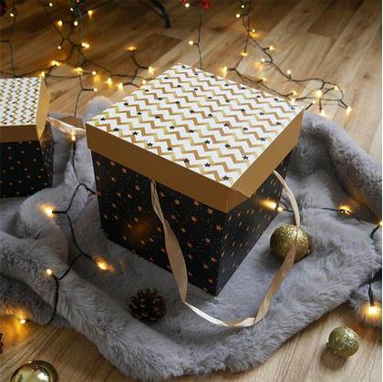 Obrázok z Darčeková krabička 22 cm  -  hviezdy