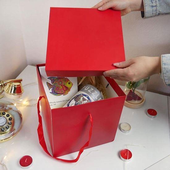 Obrázok z Darčeková krabička 22 cm  -  červená