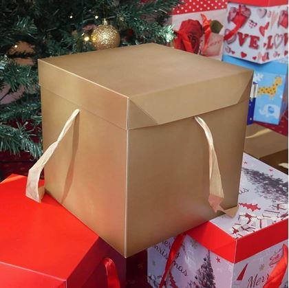 Obrázok z Darčeková krabička 22 cm  -  zlatá