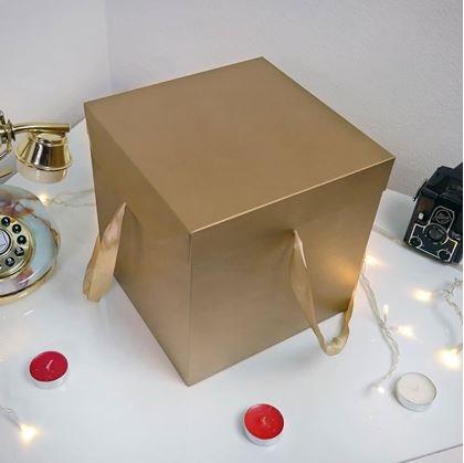 Obrázok z Darčeková krabička 22 cm  -  zlatá