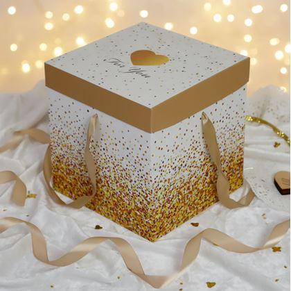 Obrázok z Darčeková krabička 22 cm  -  trblietky