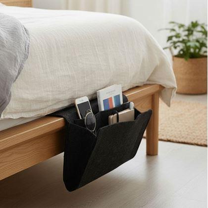 Obrázok z Závesný kapsár / organizér na posteľ -  čierny