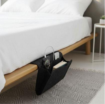 Obrázok z Závesný kapsár / organizér na posteľ -  čierny