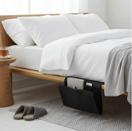 Obrázok z Závesný kapsár / organizér na posteľ -  čierny