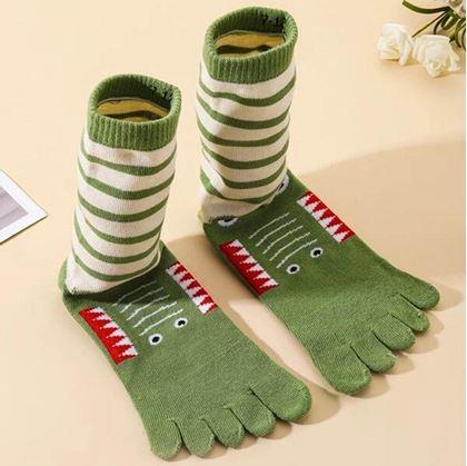 Obrázok z Detské prstové ponožky - veľ. 19-24 cm - krokodíl