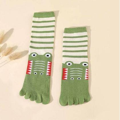 Obrázok z Detské prstové ponožky - veľ. 19-24 cm - krokodíl