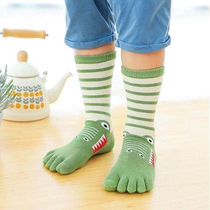 Obrázok z Detské prstové ponožky - veľ. 19-24 cm - krokodíl