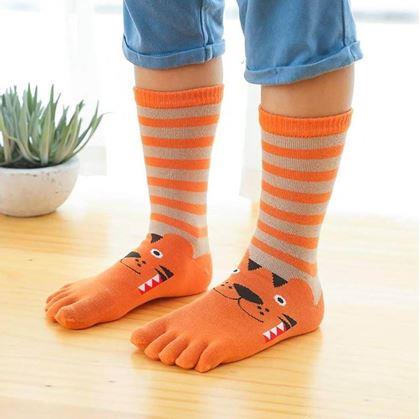 Obrázok z Detské prstové ponožky - veľ. 15-19 cm - tigrík