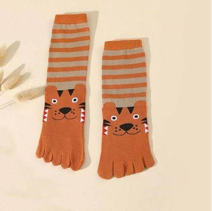 Obrázok z Detské prstové ponožky - veľ. 15-19 cm - tigrík