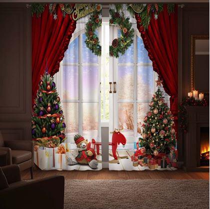 Obrázok z Vianočné závesy 2 ks 130x210 cm