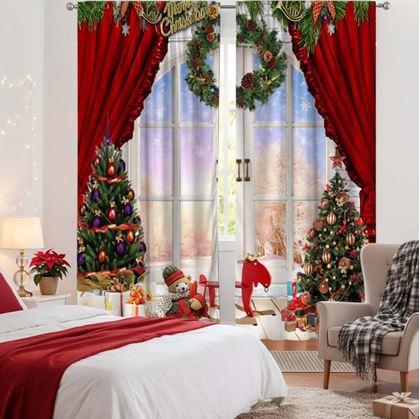 Obrázok z Vianočné závesy 2 ks 130x210 cm