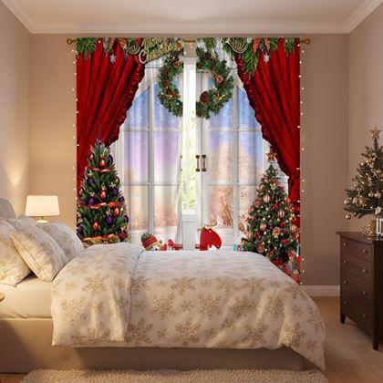 Obrázok z Vianočné závesy 2 ks 130x210 cm