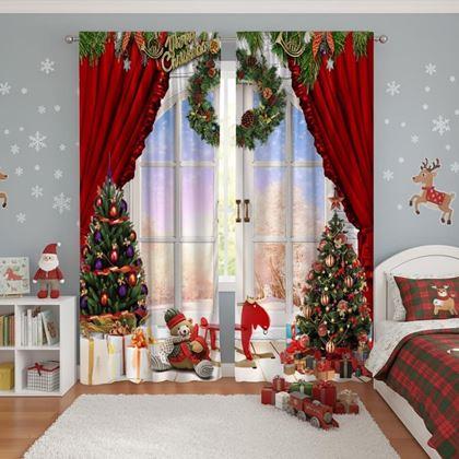 Obrázok z Vianočné závesy 2 ks 130x210 cm