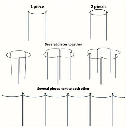 Obrázok z Kovová podpera pre rastliny 2 ks 35 cm