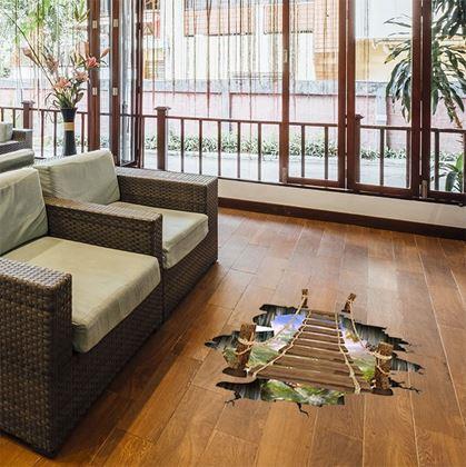 Obrázok z 3D samolepky na podlahu - priepasť