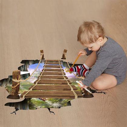 Obrázok z 3D samolepky na podlahu - priepasť