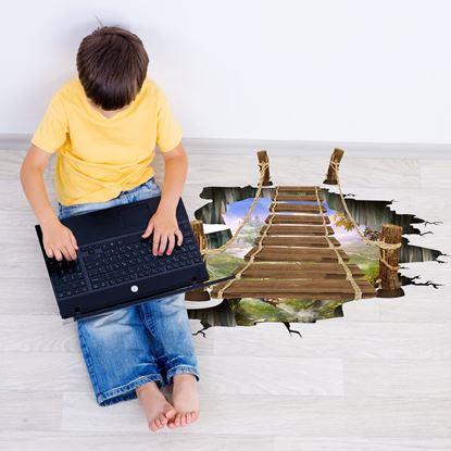 Obrázok 3D samolepky na podlahu - priepasť