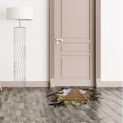 Obrázok z 3D samolepky na podlahu - priepasť