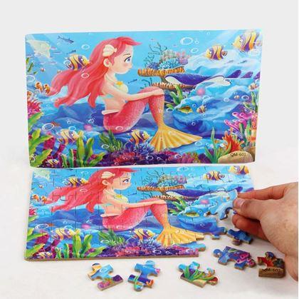 Obrázok z Detské puzzle v plechovej krabičke  -  morská panna