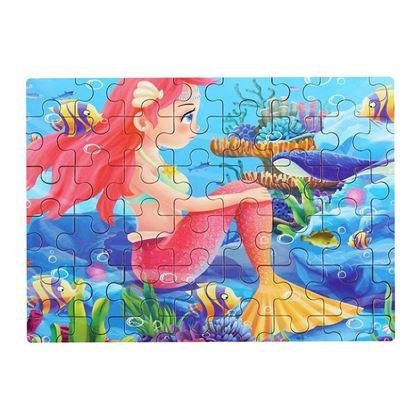 Obrázok z Detské puzzle v plechovej krabičke  -  morská panna