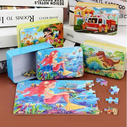 Obrázok z Detské puzzle v plechovej krabičke  -  morská panna