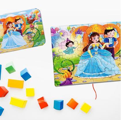 Obrázok z Detské puzzle v plechovej krabičke  -  kráľovstvo