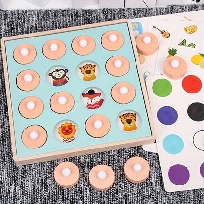 Obrázok z Drevená pamäťová hra s vymeniteľnými obrázkami