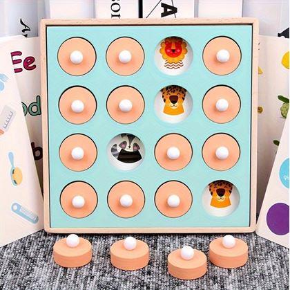 Obrázok z Drevená pamäťová hra s vymeniteľnými obrázkami