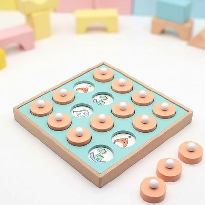 Obrázok z Drevená pamäťová hra s vymeniteľnými obrázkami