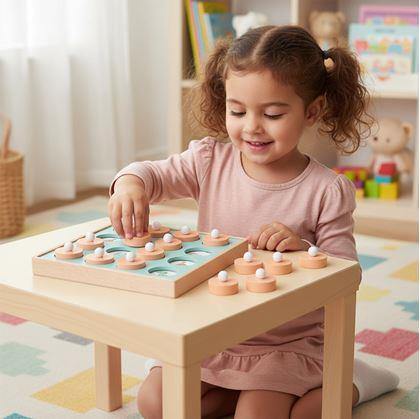 Obrázok z Drevená pamäťová hra s vymeniteľnými obrázkami