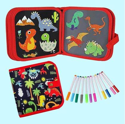 Obrázok z Detská kresliaca knižka s fixkami -  dinosaury